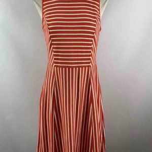 BNWT BANANA REPUBLIC tangy orange / white striped (10)